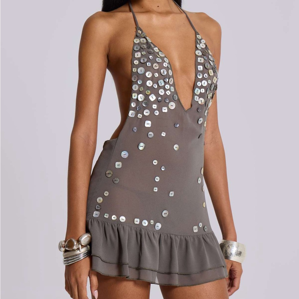Jaded London Button Me Up Dress